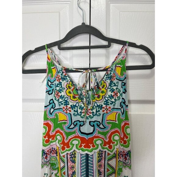 Anthropologie Ella Halter Tunic Sleeveless Handkerchief Hem Maxi Dress Size XS S - Picture 11 of 13